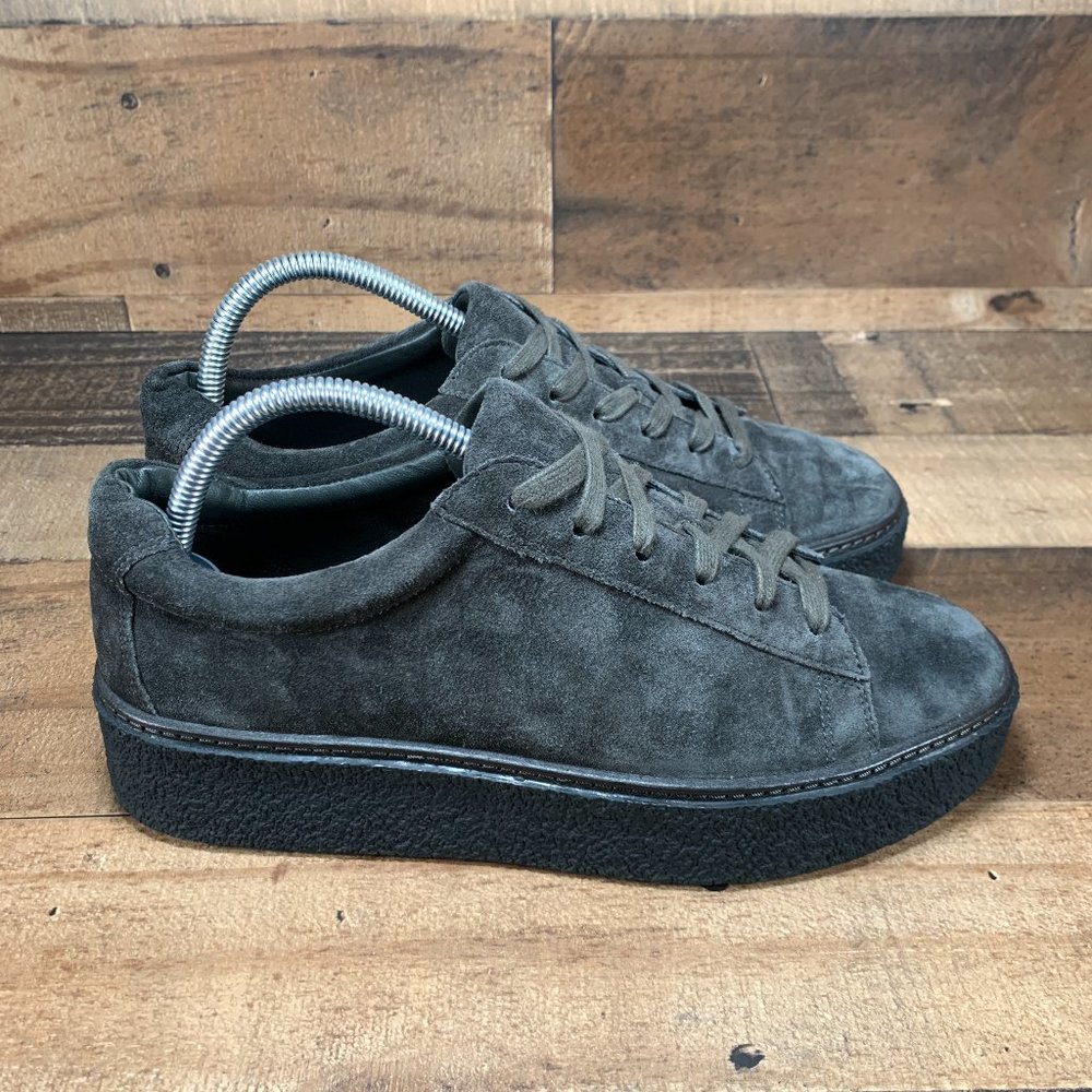 Vince Neela Platform Grey Suede Sneakers Size 9
